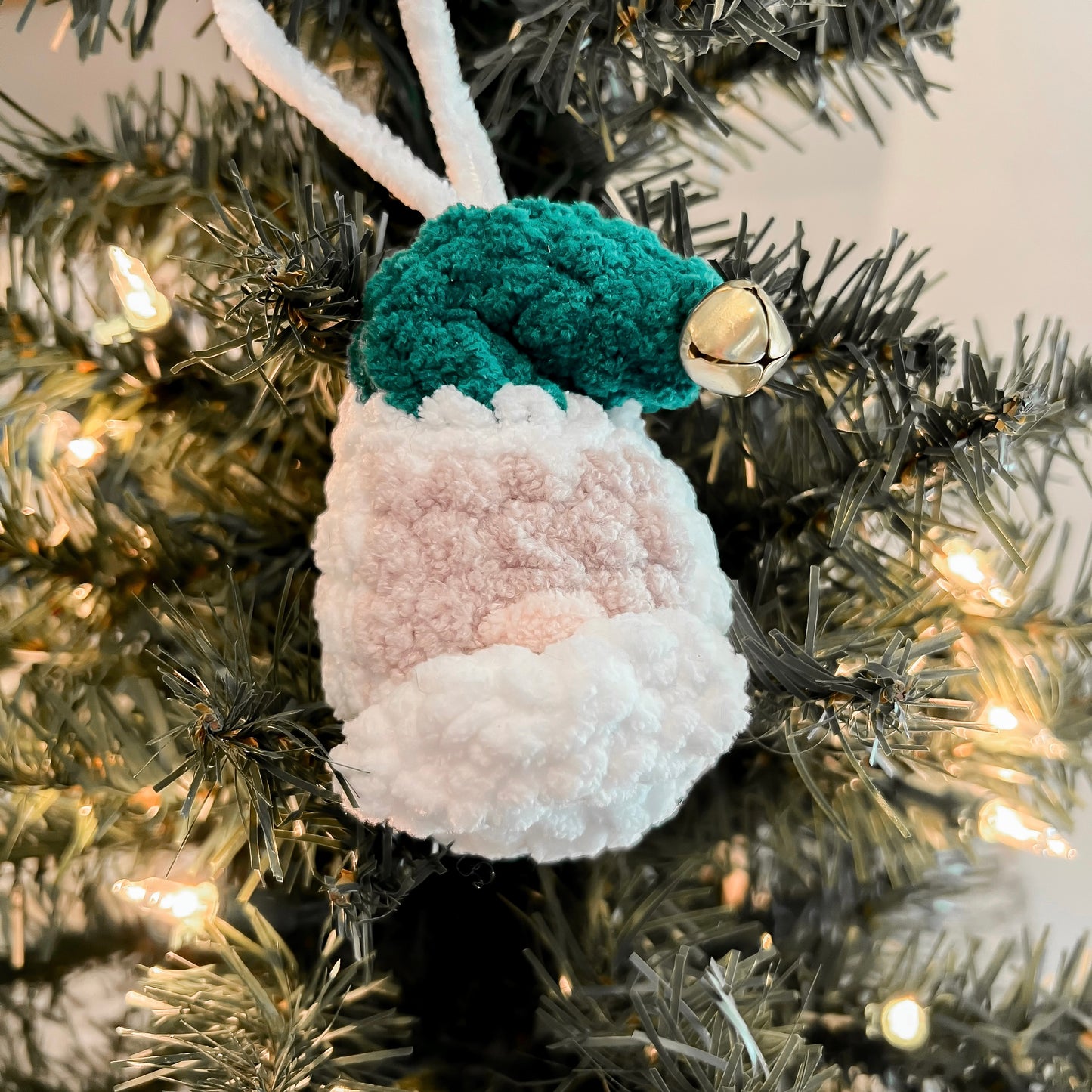 Santa Ornament- Green Hat